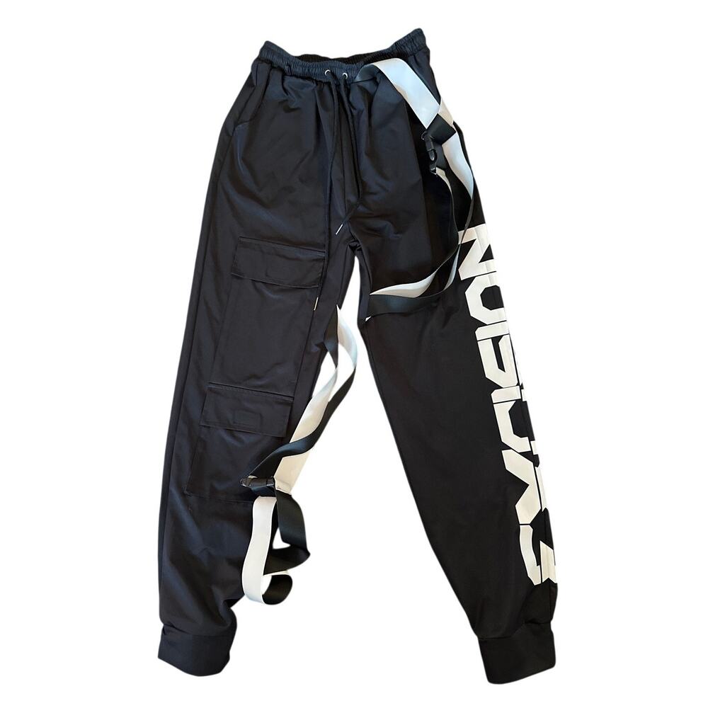 Men S I Heart Raves Excision Electric Surge Reflective Joggers Black Pants